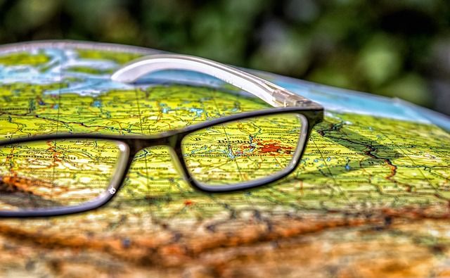 Germany map glasses