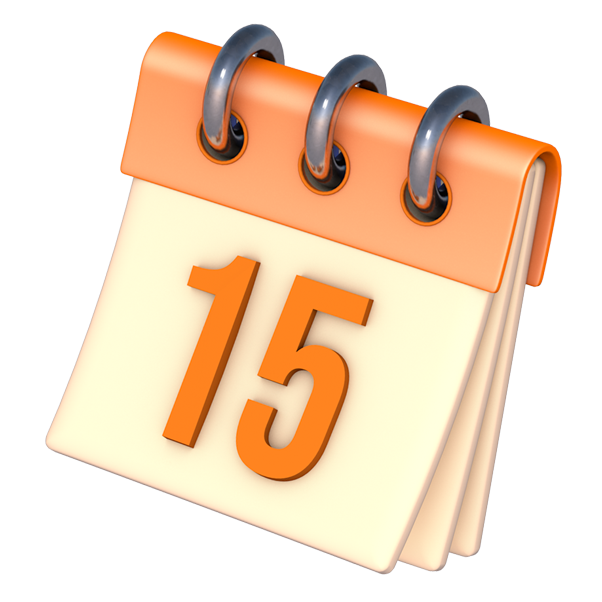 Calendar page - the 15th