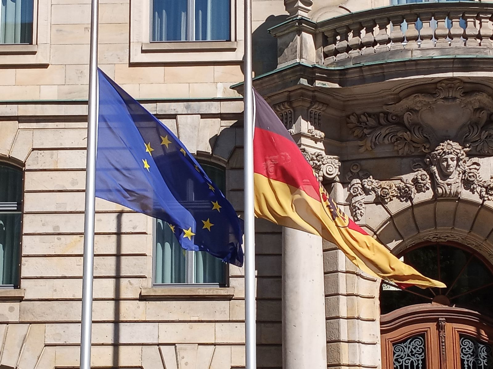 european union flag german germany flag