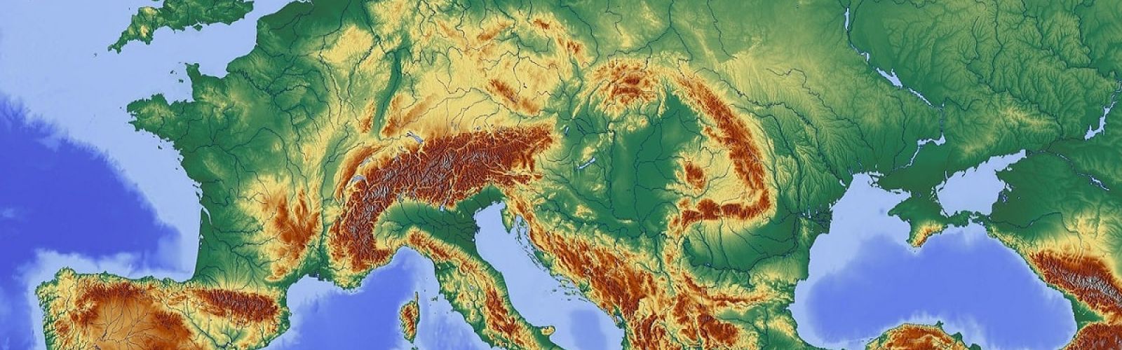 europe topography map