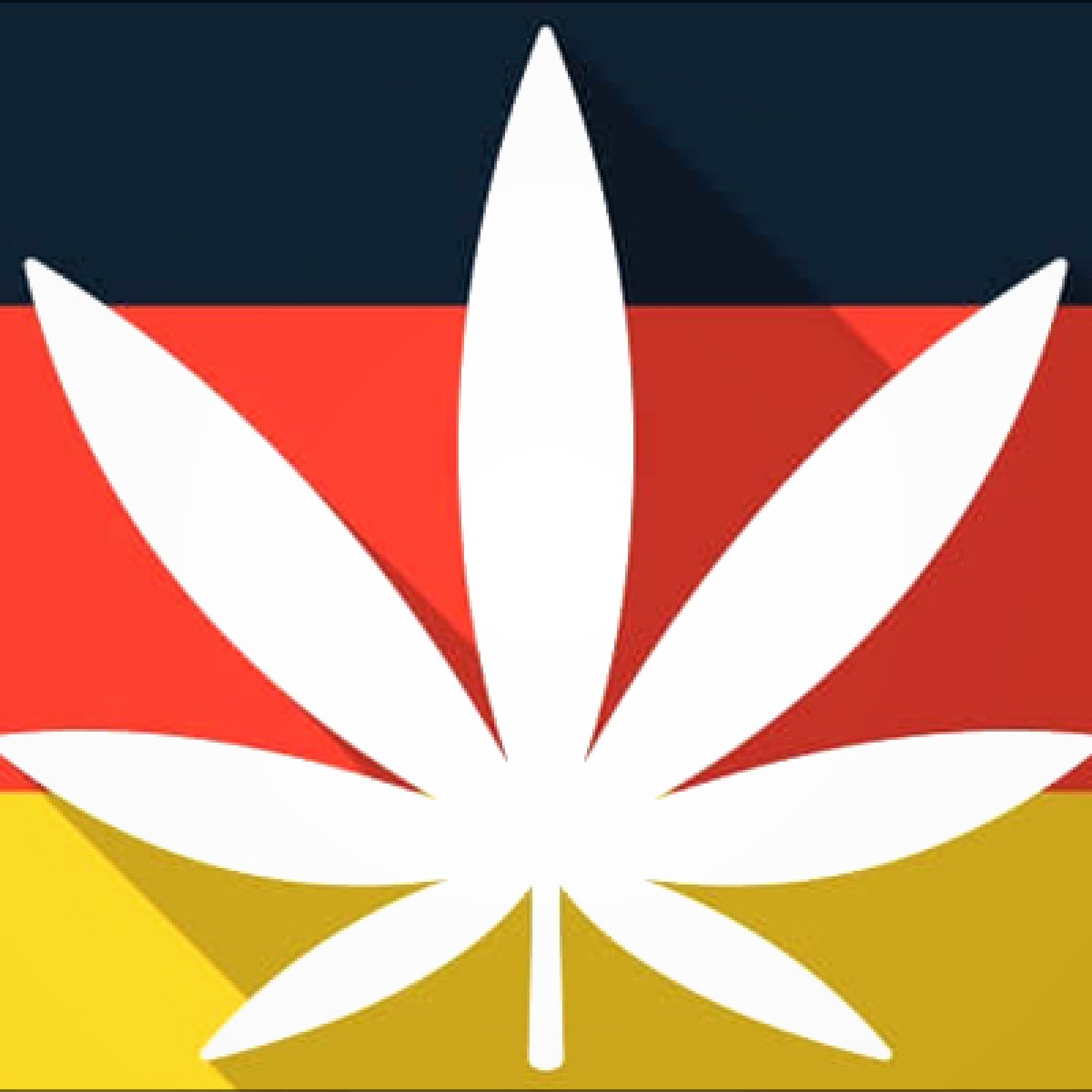 Marijuana Leaf on German Flag