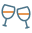 Clinking glasses icon