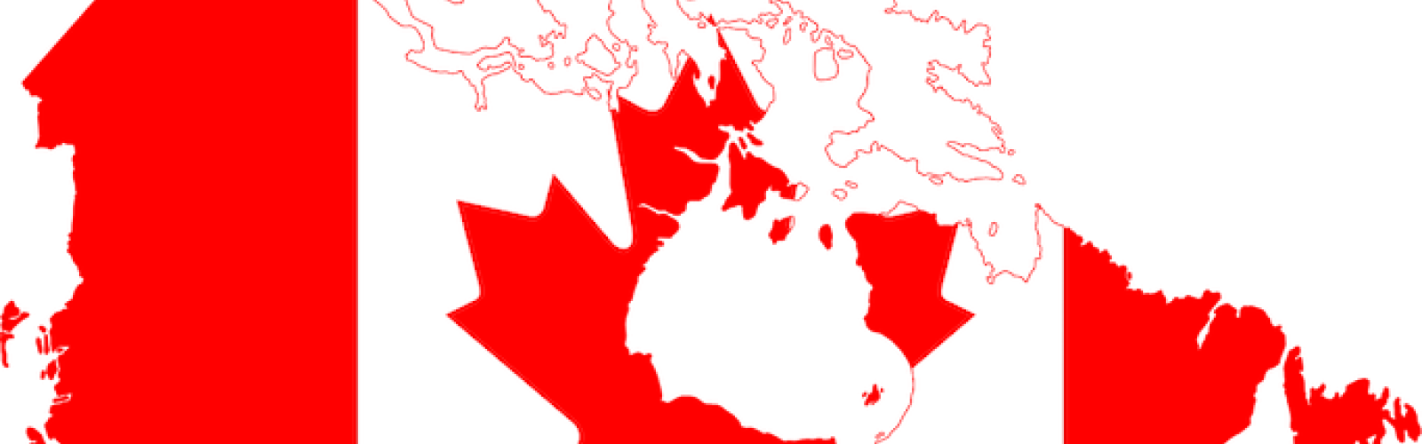 Canada flag map