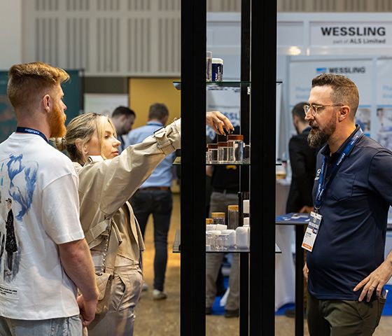Checking out the exhibit