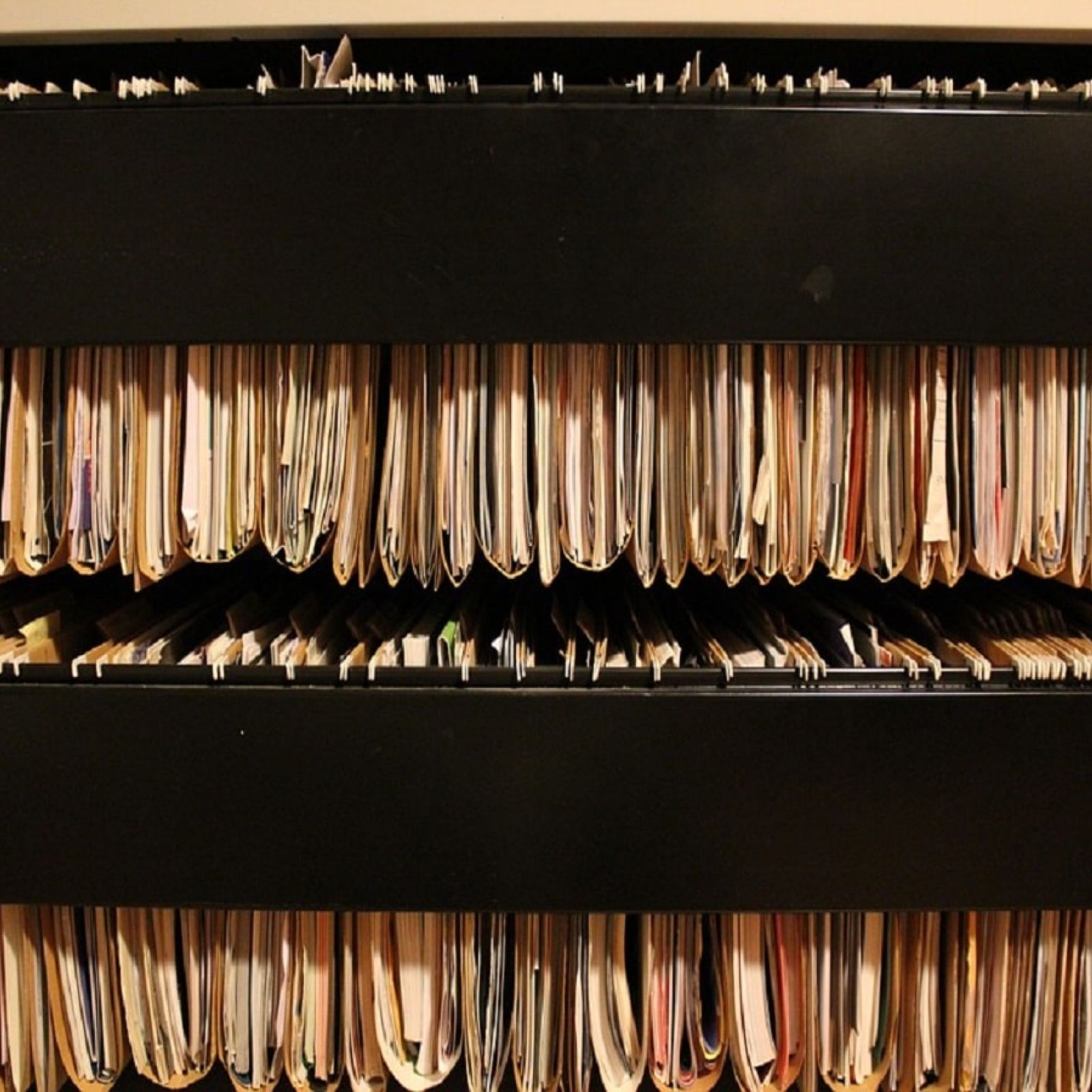 records files file cabinet folders