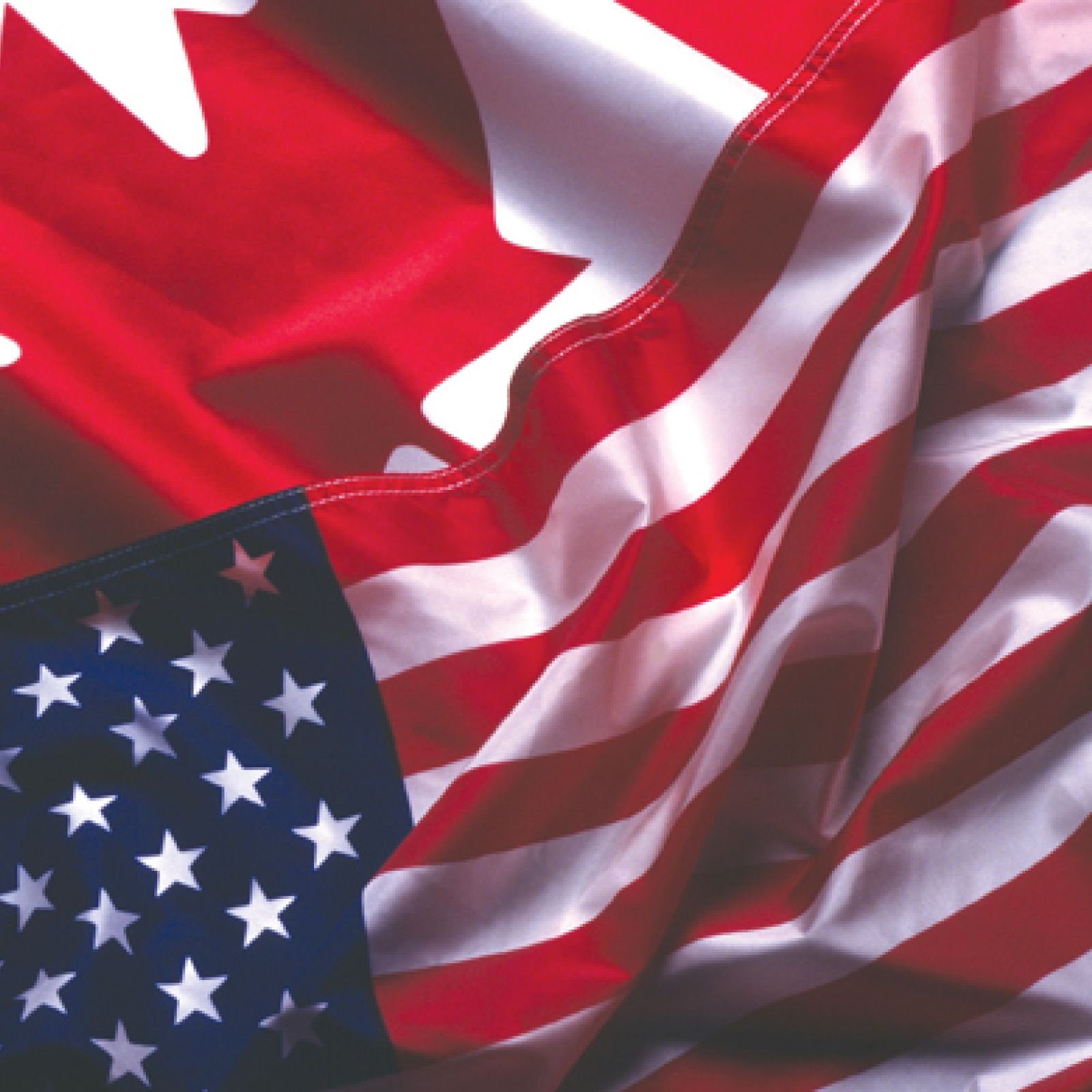 US-Canada flags together