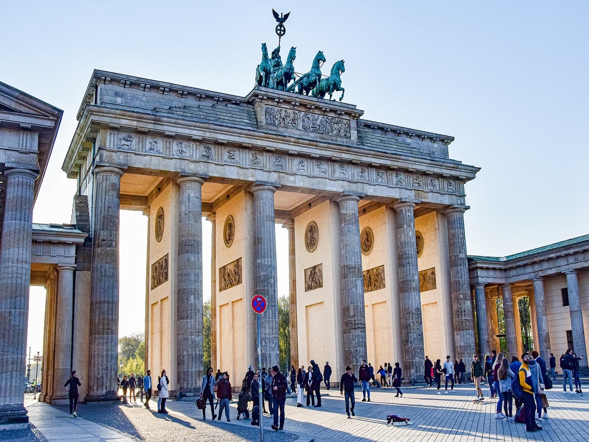 Brand Front Of The Brandenburg Gate Berlin