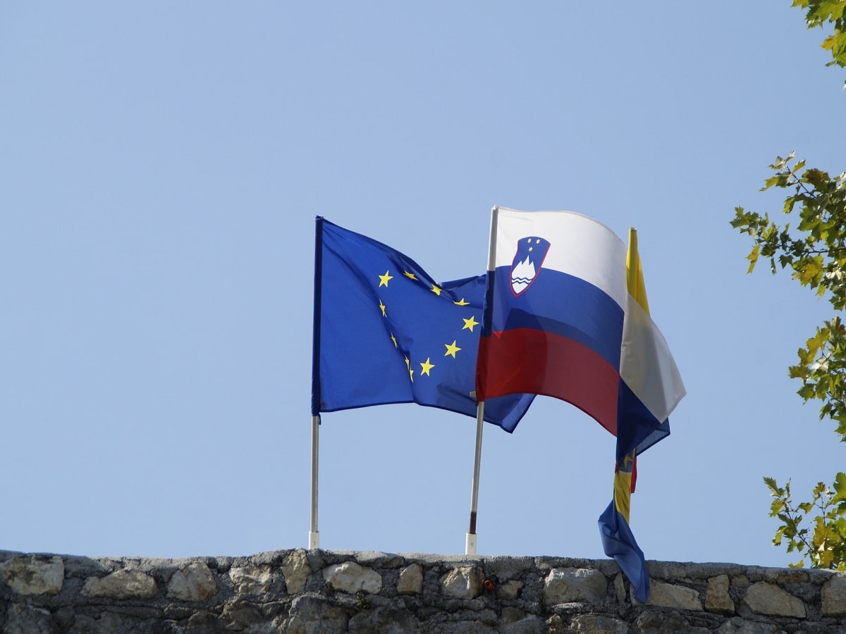 slovenia flag eu european union flag