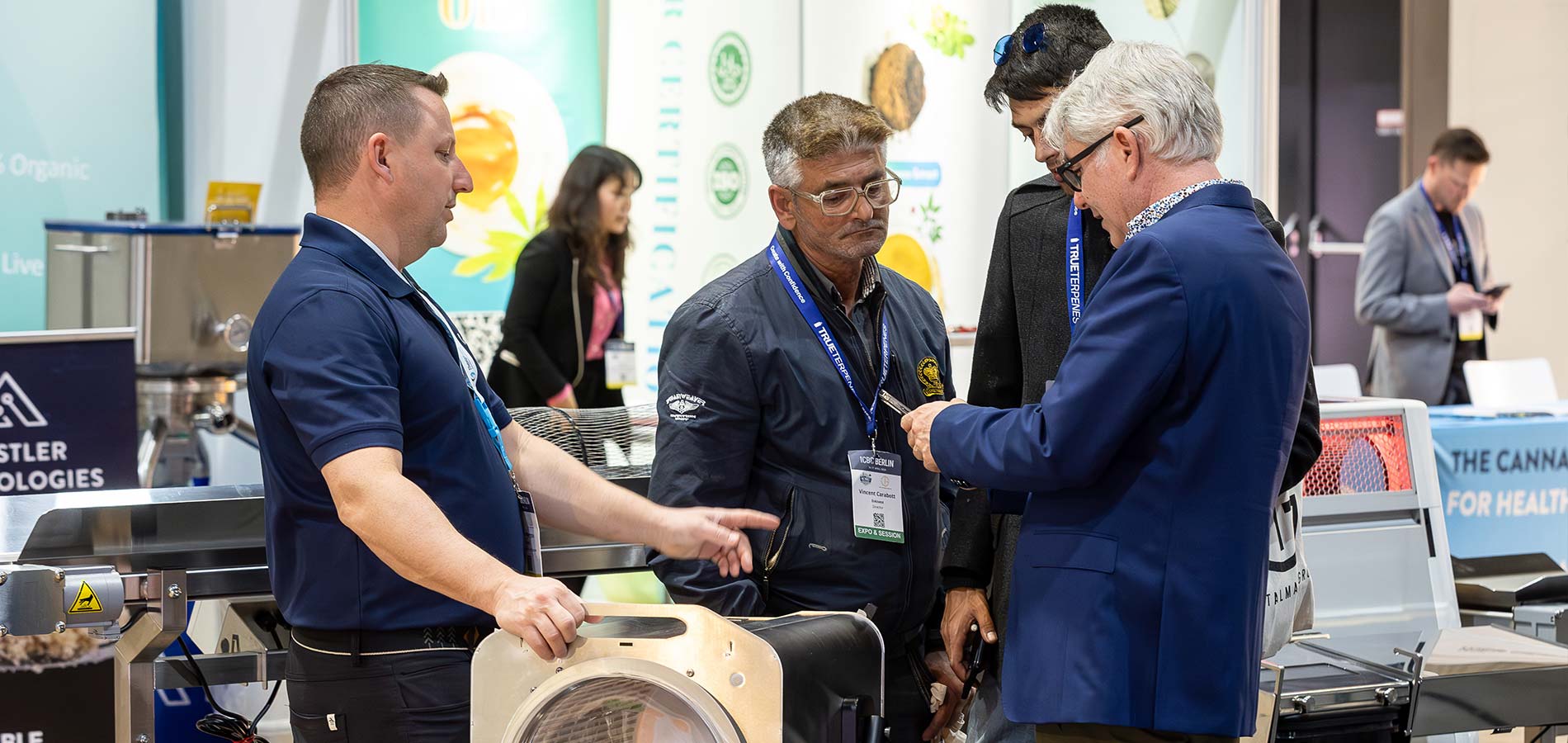 Business to business at ICBC Exhibito floor