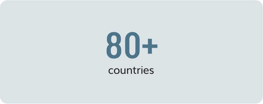 80+ countries