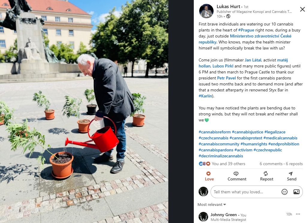 Lukas Hurt LinkedIn post May 15 2025