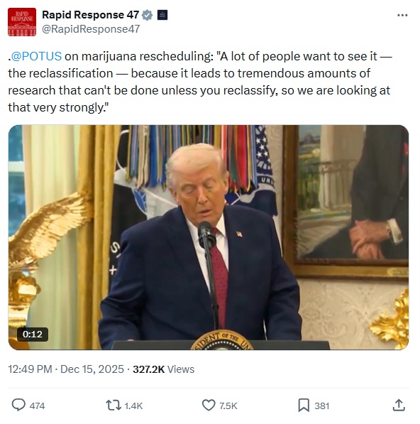 President Trump Rescheduling