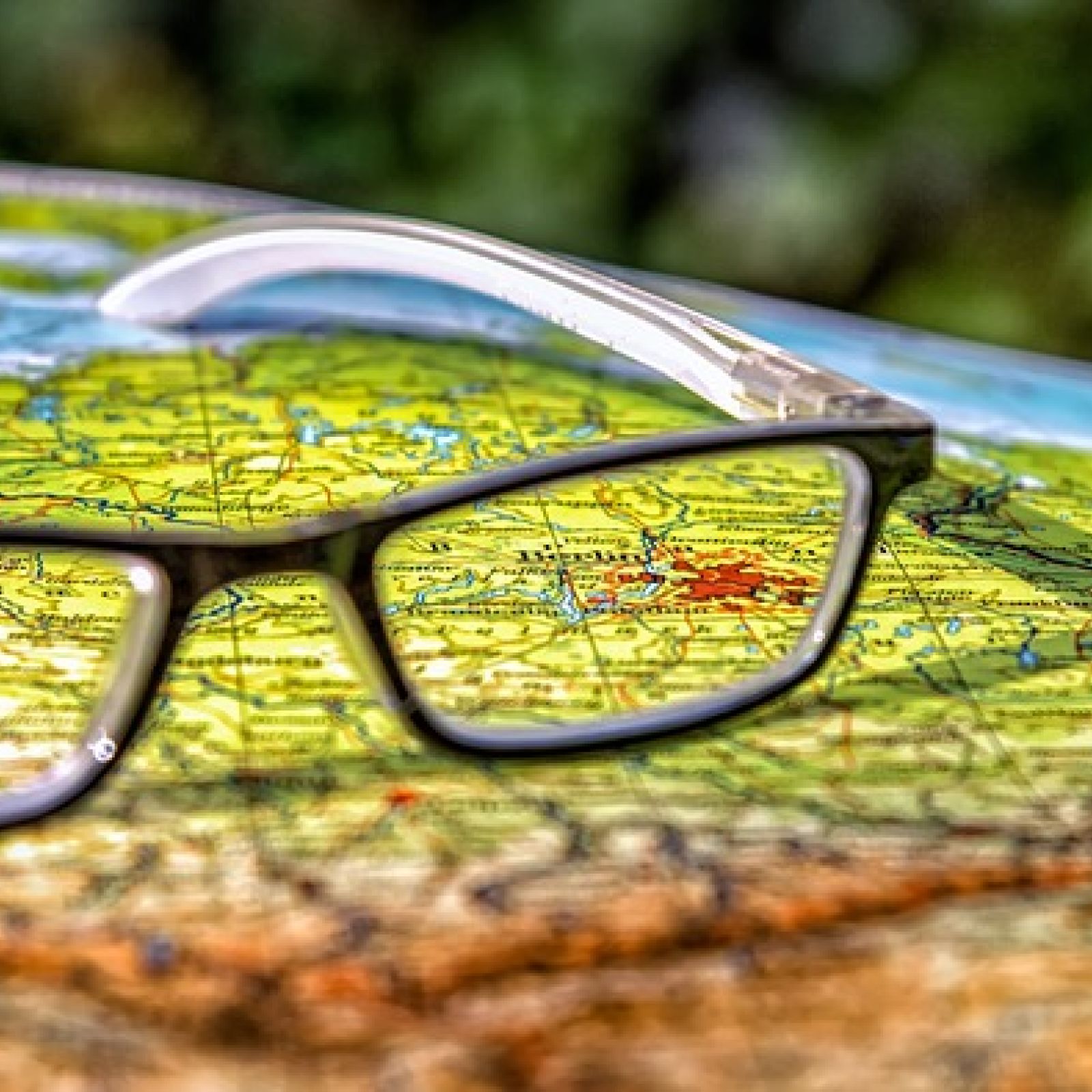 Germany map glasses