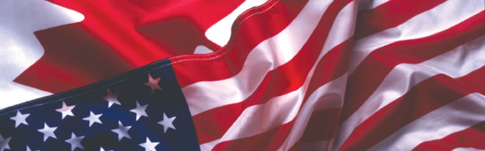 US-Canada flags together