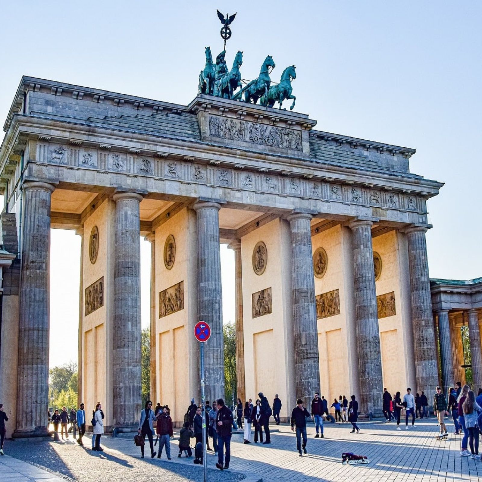 Brand Front Of The Brandenburg Gate Berlin
