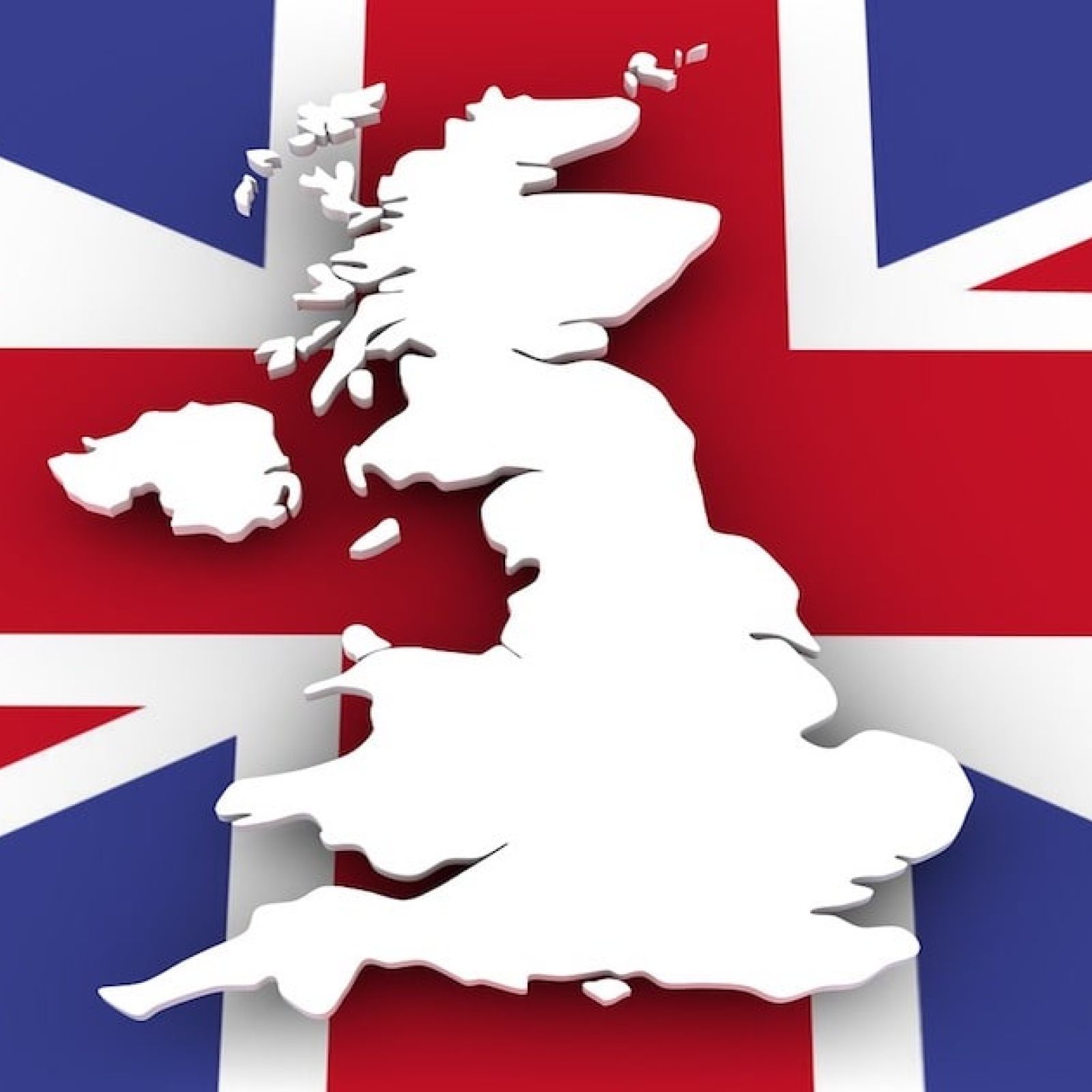 UK flag England outline