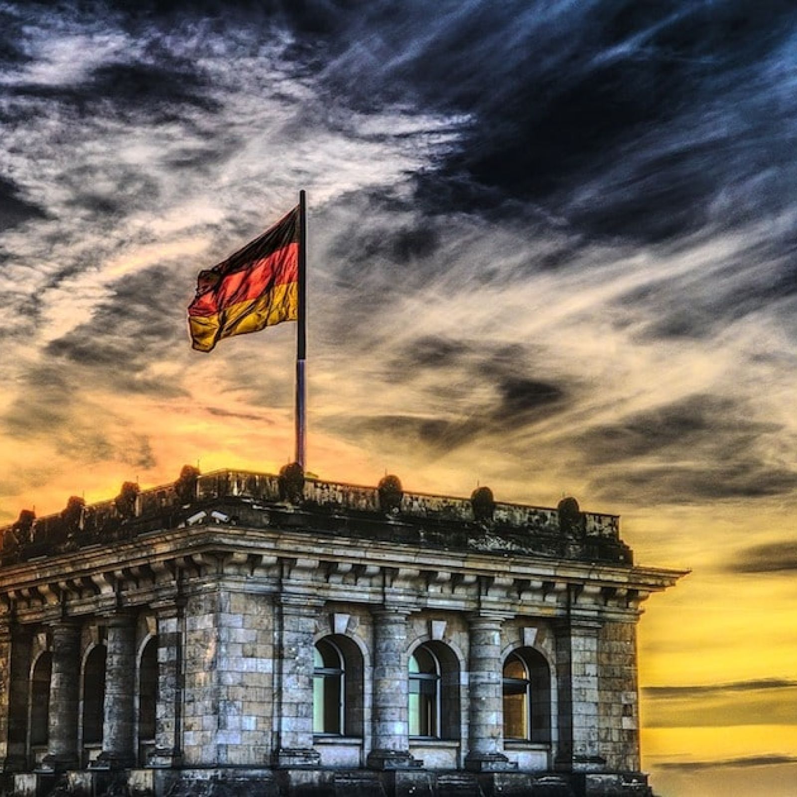 german flag flying