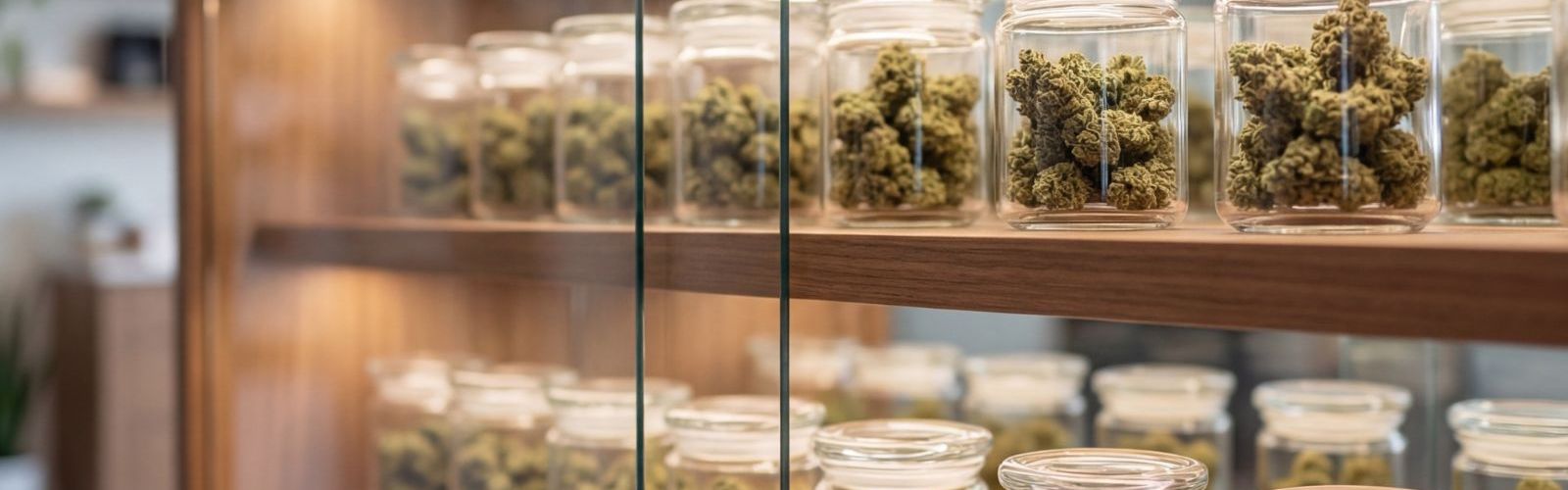 cannabis flower in jars