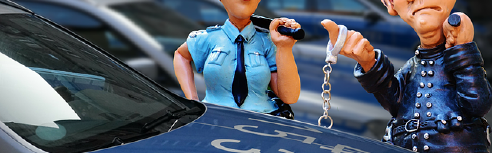 Police Caricature Figures