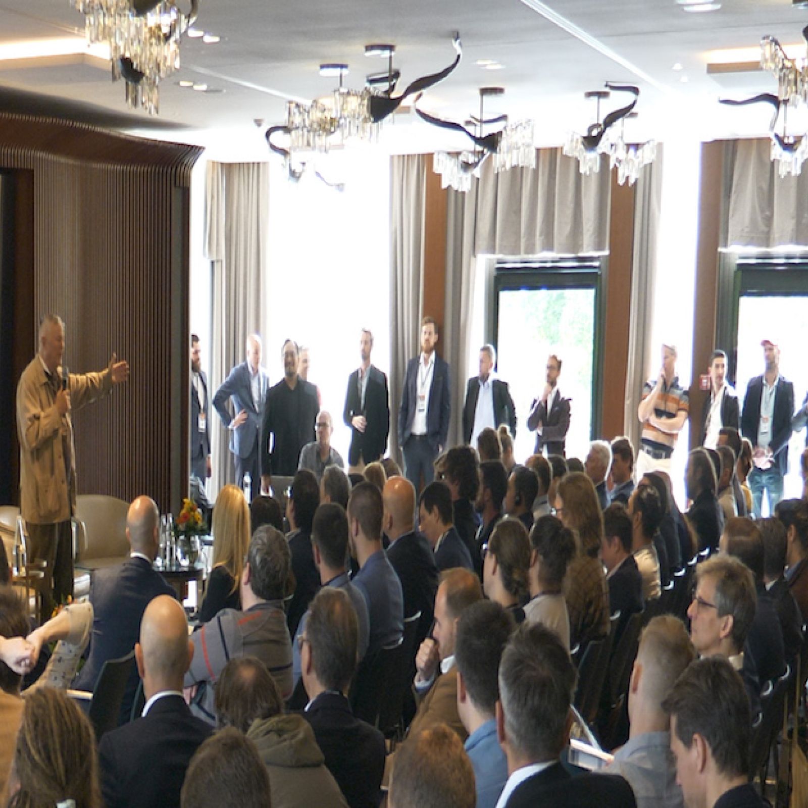 Dana Rohrabacher and crowd