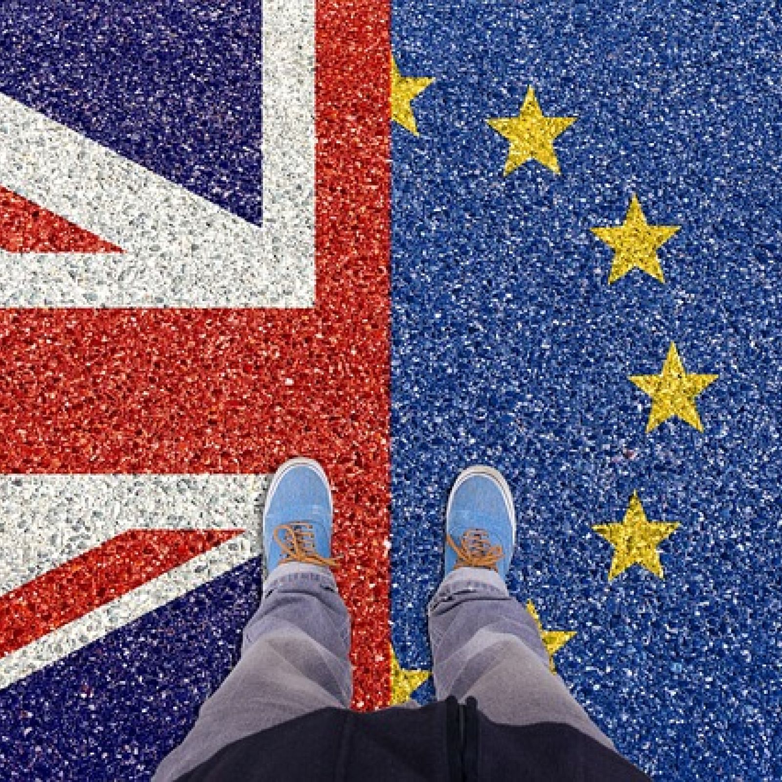UK EU Flags